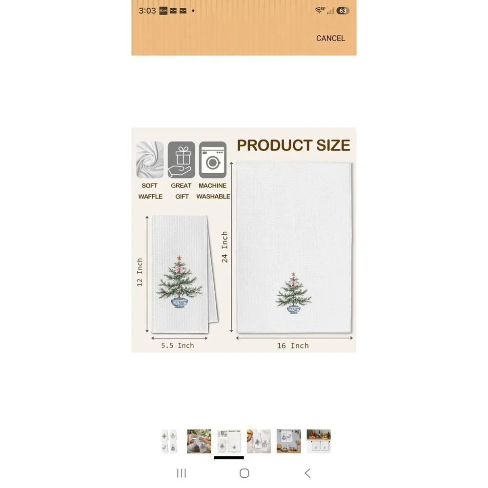 Chinoiserie Christmas Kitchen Bathroom Towels, Blue Bow Tree, Set of 4, 16x24